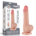 Dildo de doble capa con piel deslizante de 7,5'', color carne II_B15O50_3