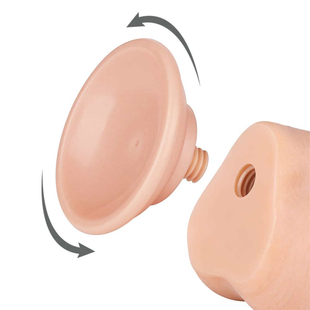 Dildo de doble capa con piel deslizante de 7,5'', color carne II_B15O50_3