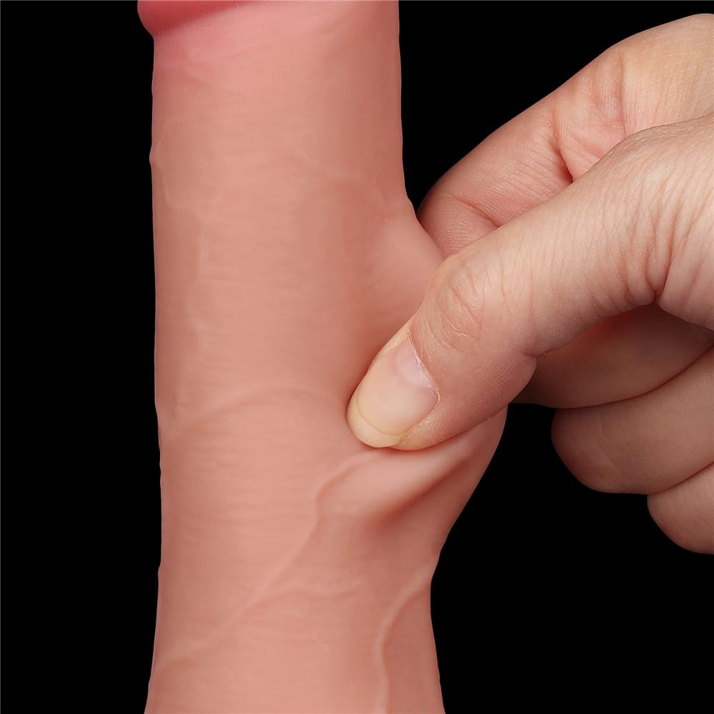 Dildo de doble capa con piel deslizante de 7,5'', color carne II_B15O50_3