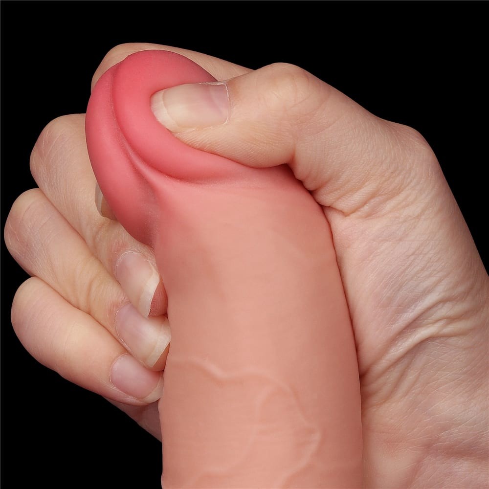 Dildo de doble capa con piel deslizante de 7,5'', color carne II_B15O50_3