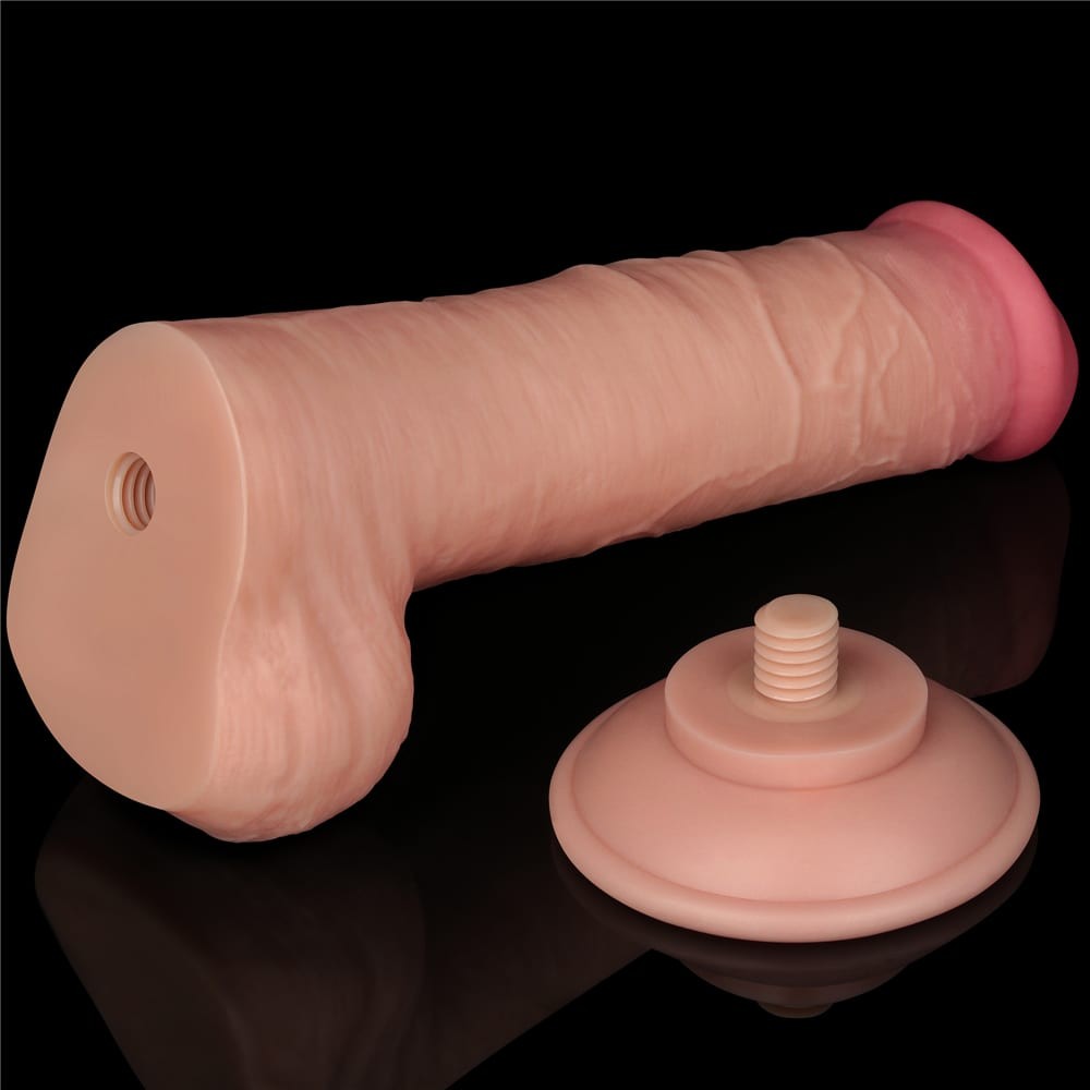 Dildo de doble capa con piel deslizante de 8" Flesh III_B15O50_3