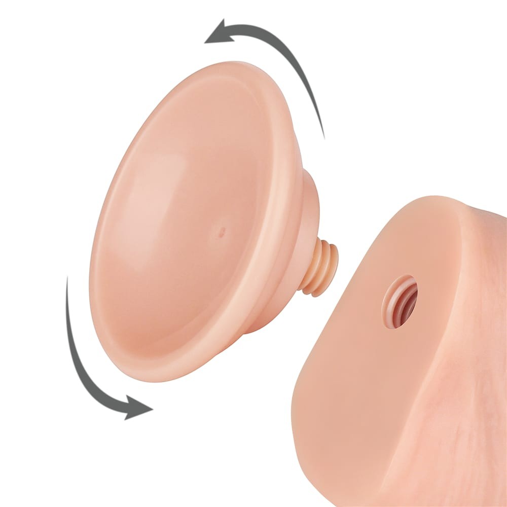 Dildo de doble capa con piel deslizante de 8" Flesh III_B15O50_3