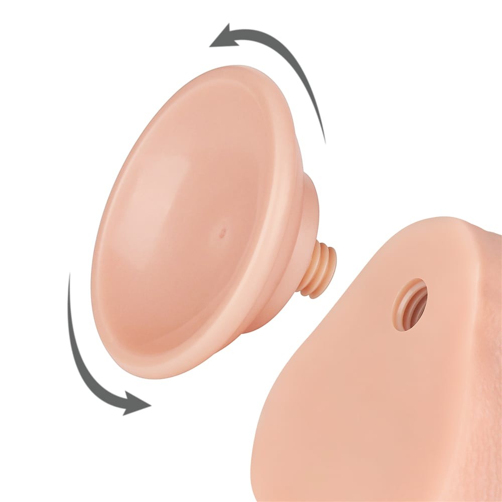 Dildo de doble capa con piel deslizante de 8,5'', color carne I_B15O50_3