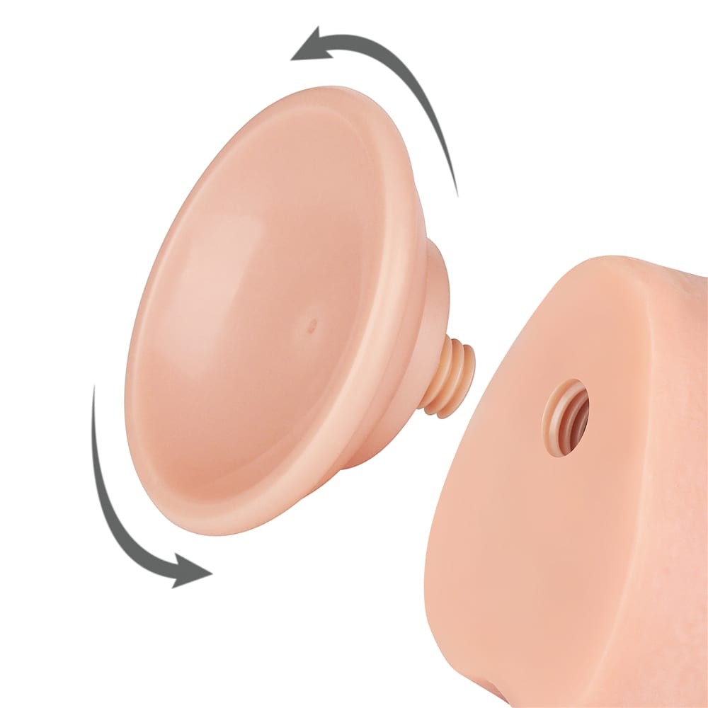 Dildo de doble capa con piel deslizante de 9,5'', color carne_B15O50_3