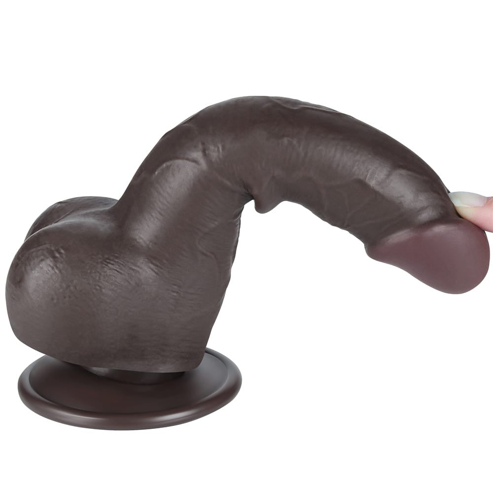 Dildo doble capa deslizante de 7,5'', negro II_B15O50_3