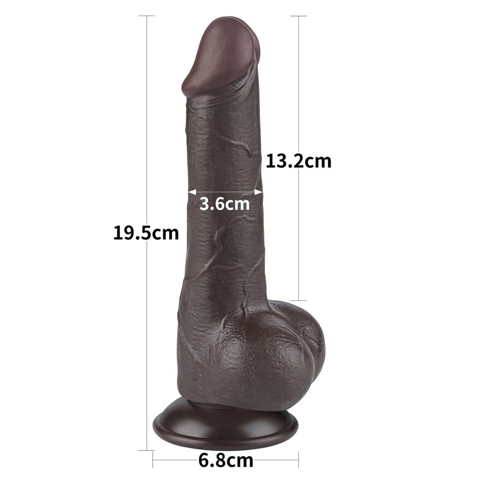 Dildo doble capa deslizante de 7,5'', negro II_B15O50_3