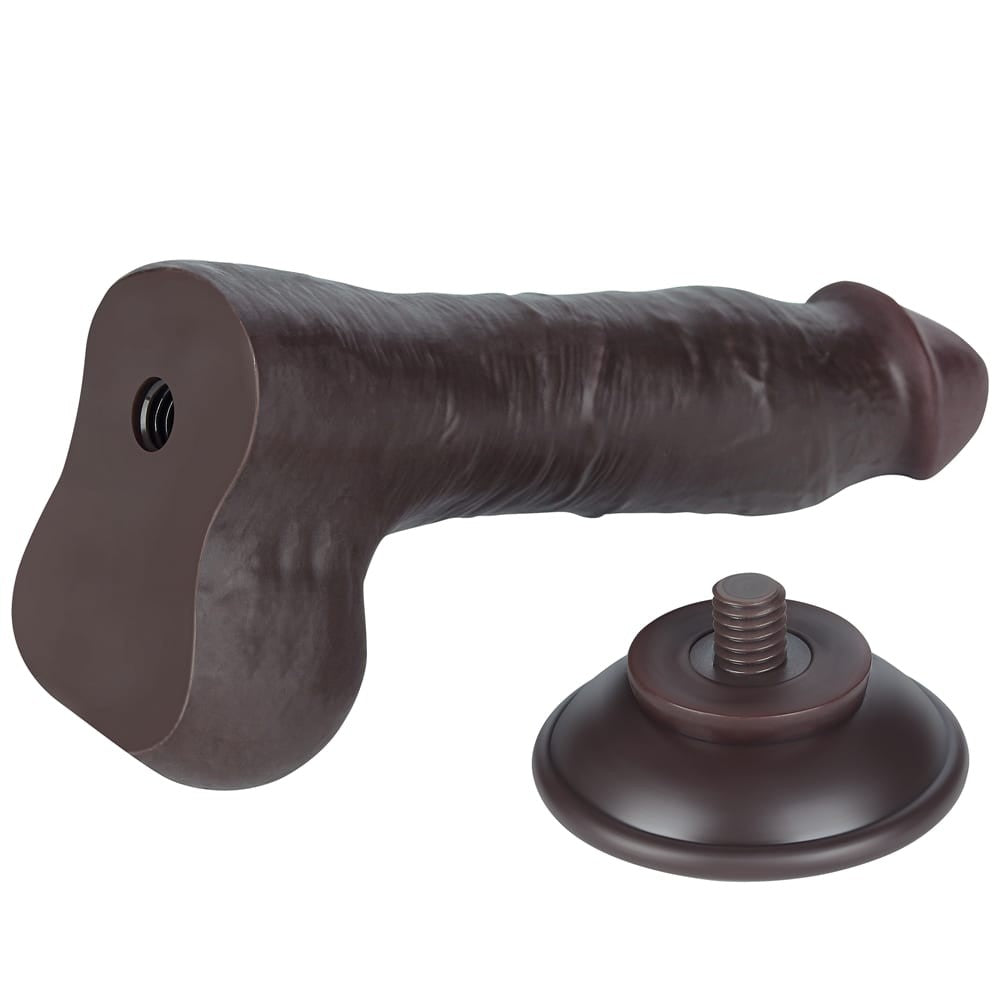 Dildo de doble capa deslizante de 8'' negro I_B15O50_3