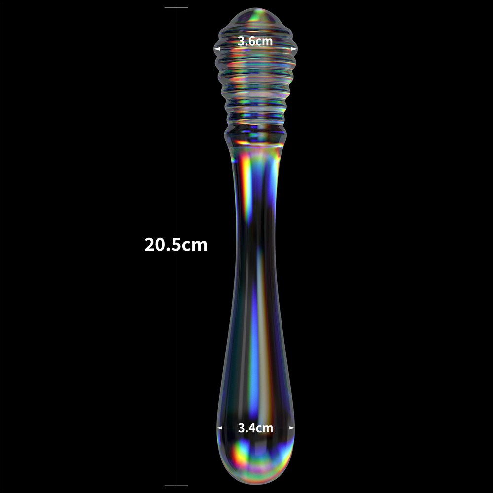 Dildo de cristal Twilight Gleam - Placeres gemelos