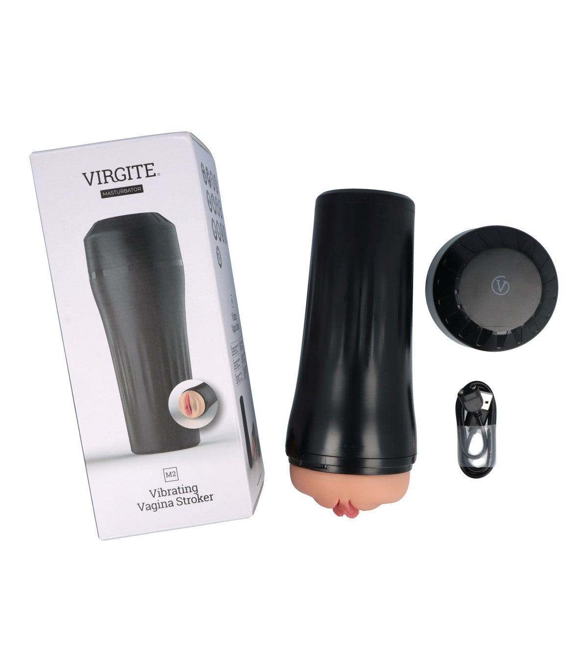 M2 MASTURBADOR VIBRADOR USB VAGINA CARNE