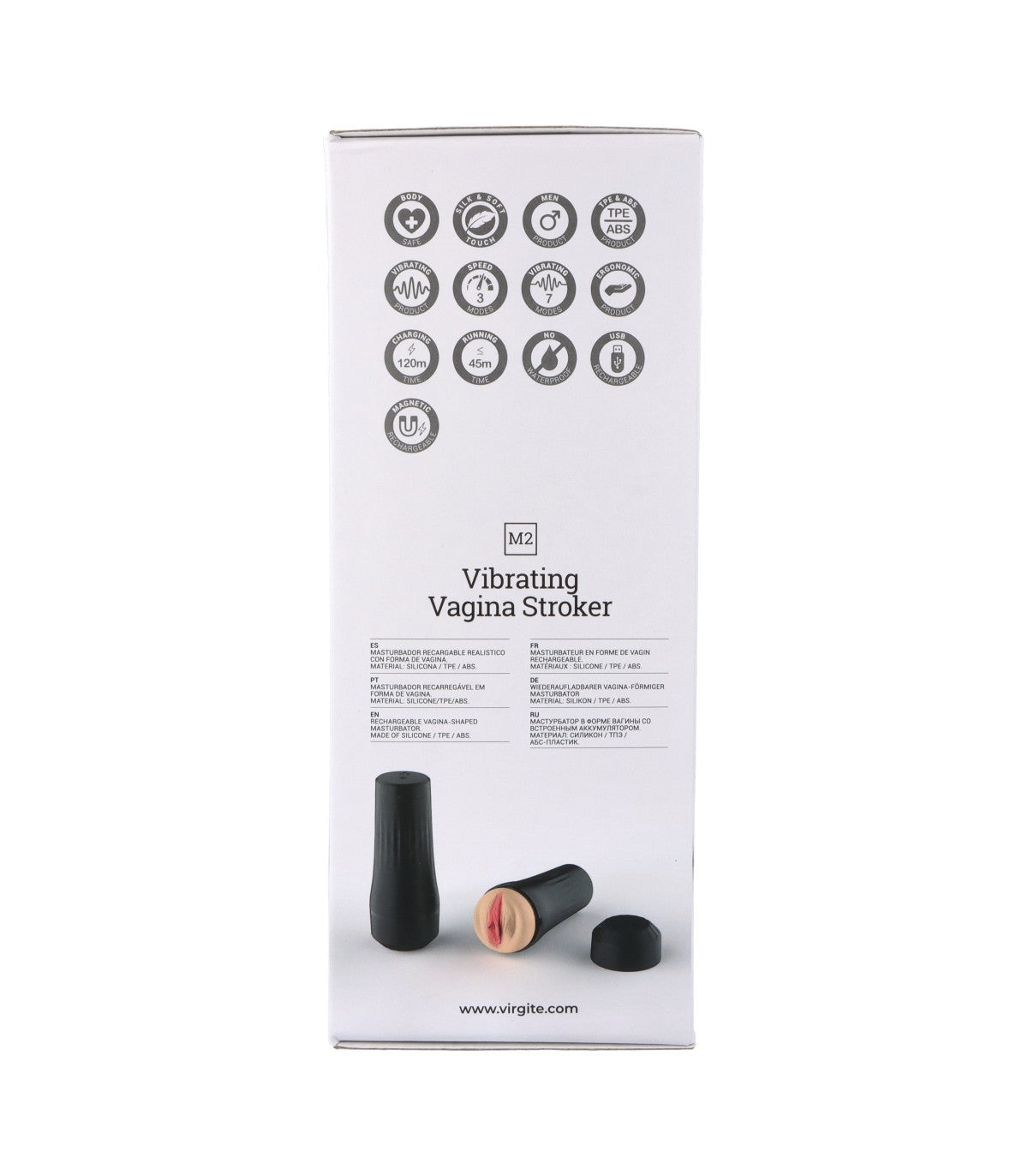 M2 MASTURBADOR VIBRADOR USB VAGINA CARNE