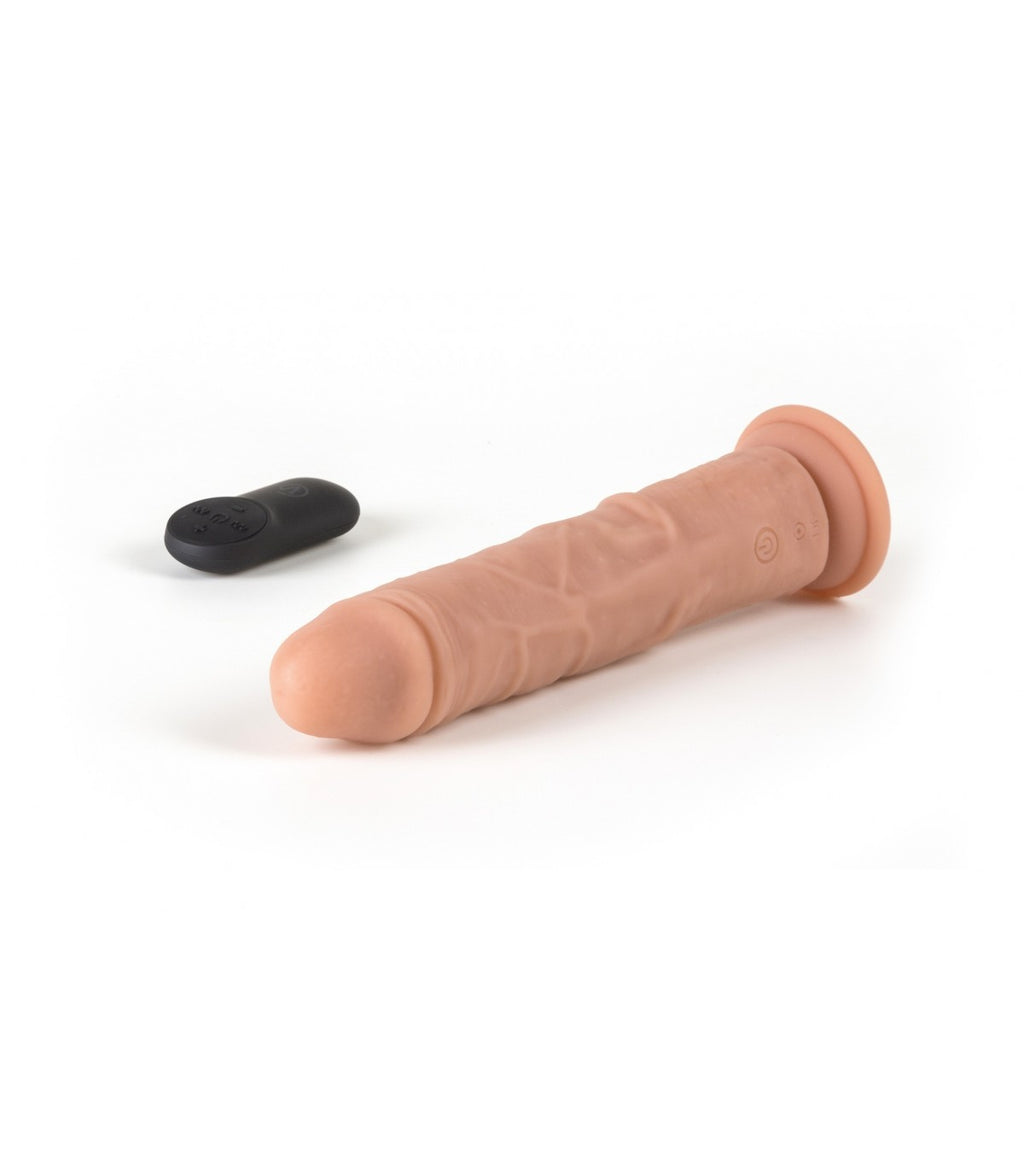 VIBRADOR Y ROTADOR REALISTA R7" 19CM CON CONTROL REMOTO