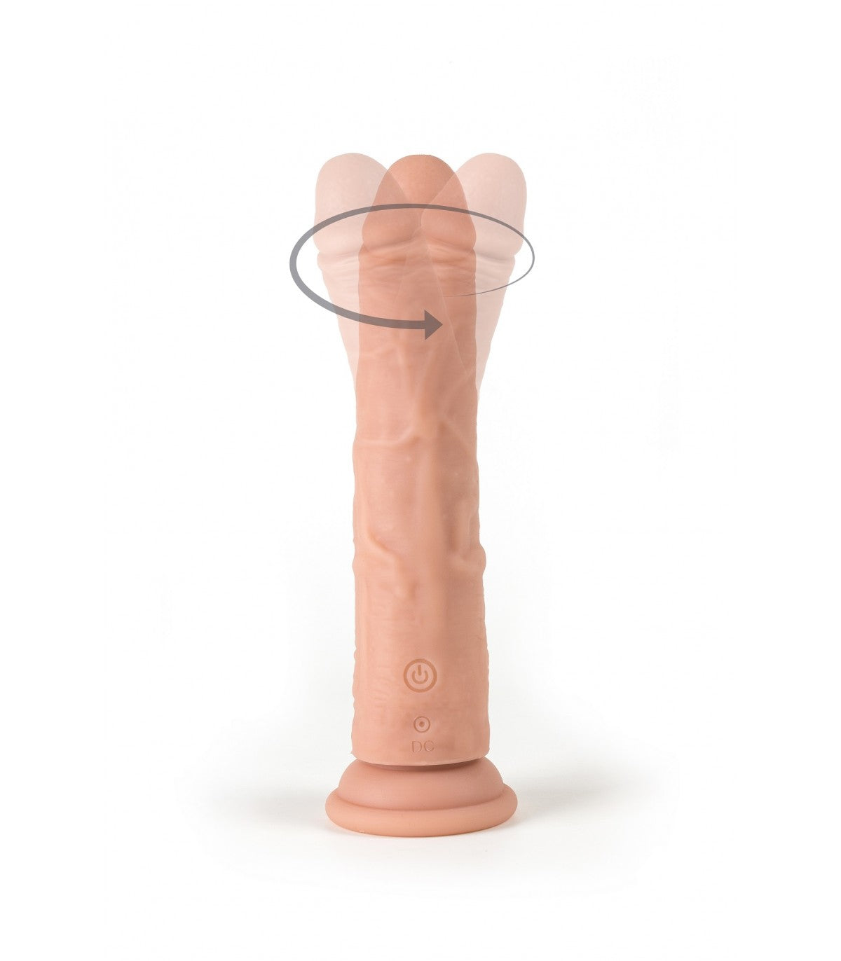VIBRADOR Y ROTADOR REALISTA R7" 19CM CON CONTROL REMOTO