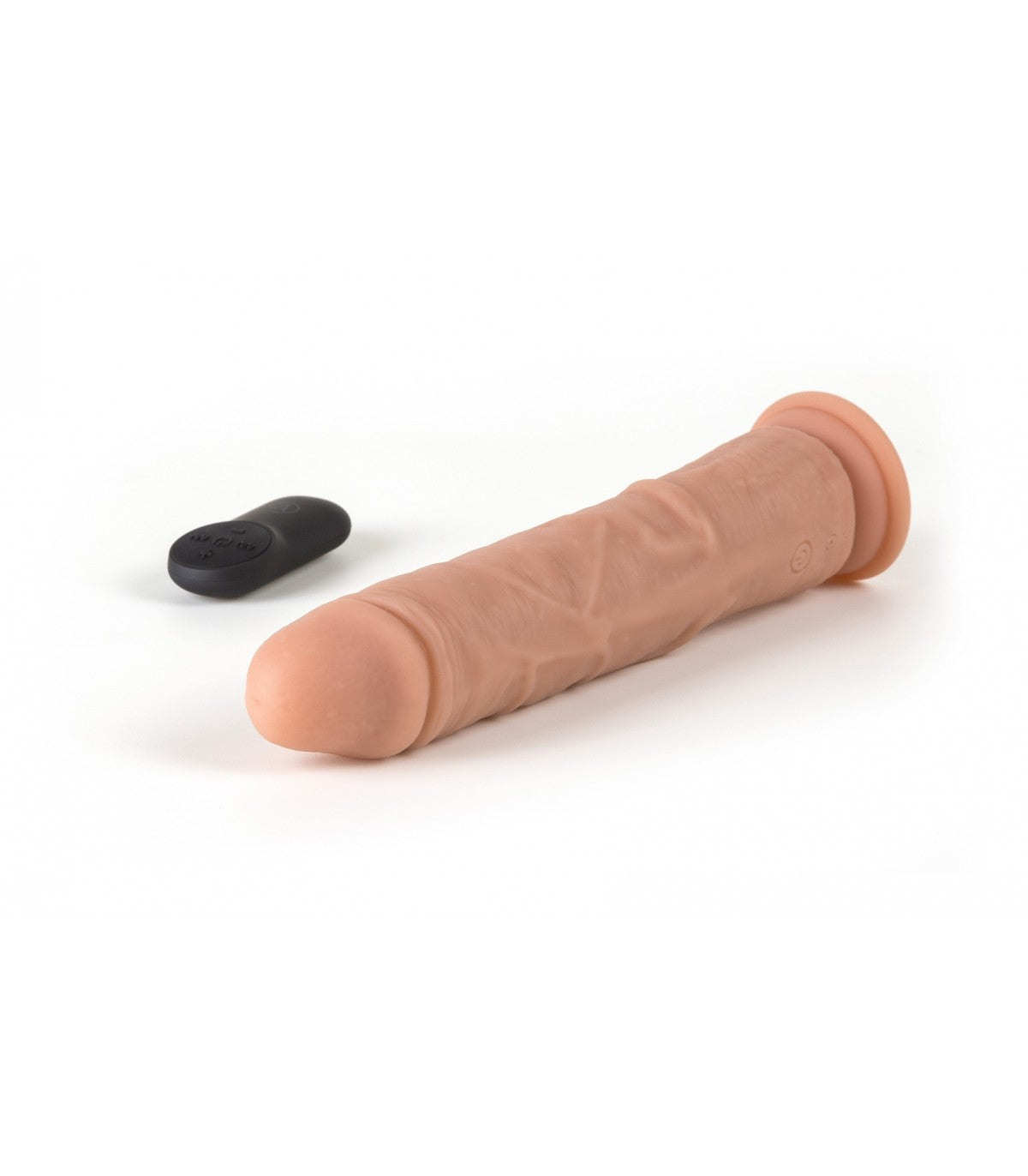 VIBRADOR Y ROTADOR REALISTA R8" 21CM CON MANDO A DISTANCIA"