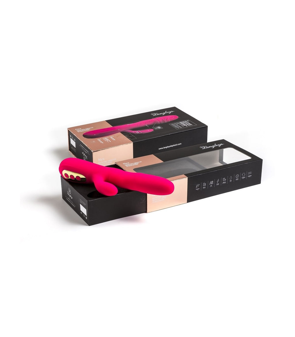 VIBRADOR ROTATORIO CON ESTIMULADOR CLITORAL NYX NEGRO
