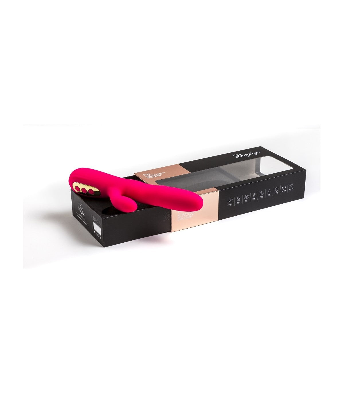 VIBRADOR ROTATORIO CON ESTIMULADOR CLITORAL NYX FUCHSIA