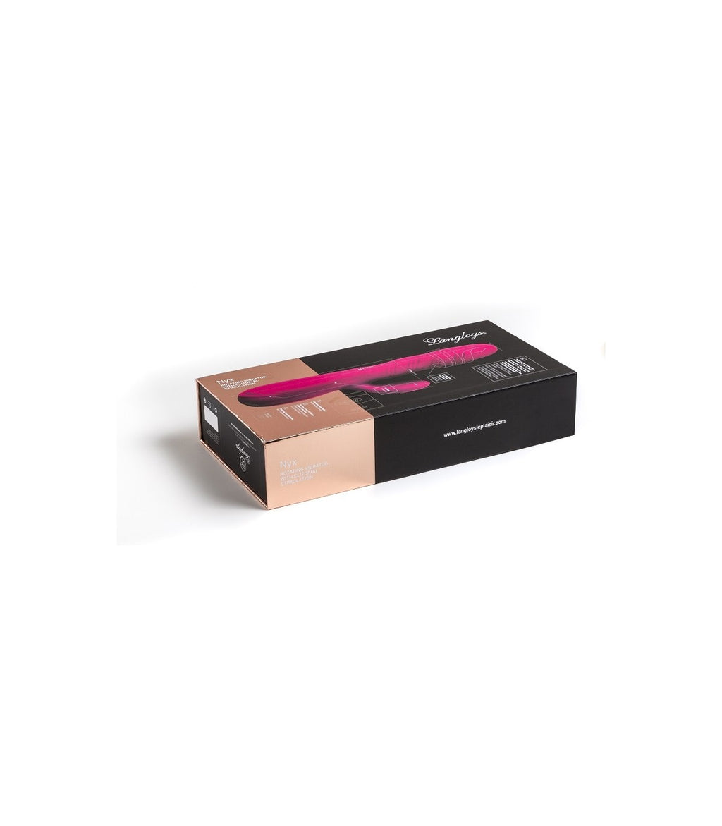 VIBRADOR ROTATORIO CON ESTIMULADOR CLITORAL NYX FUCHSIA