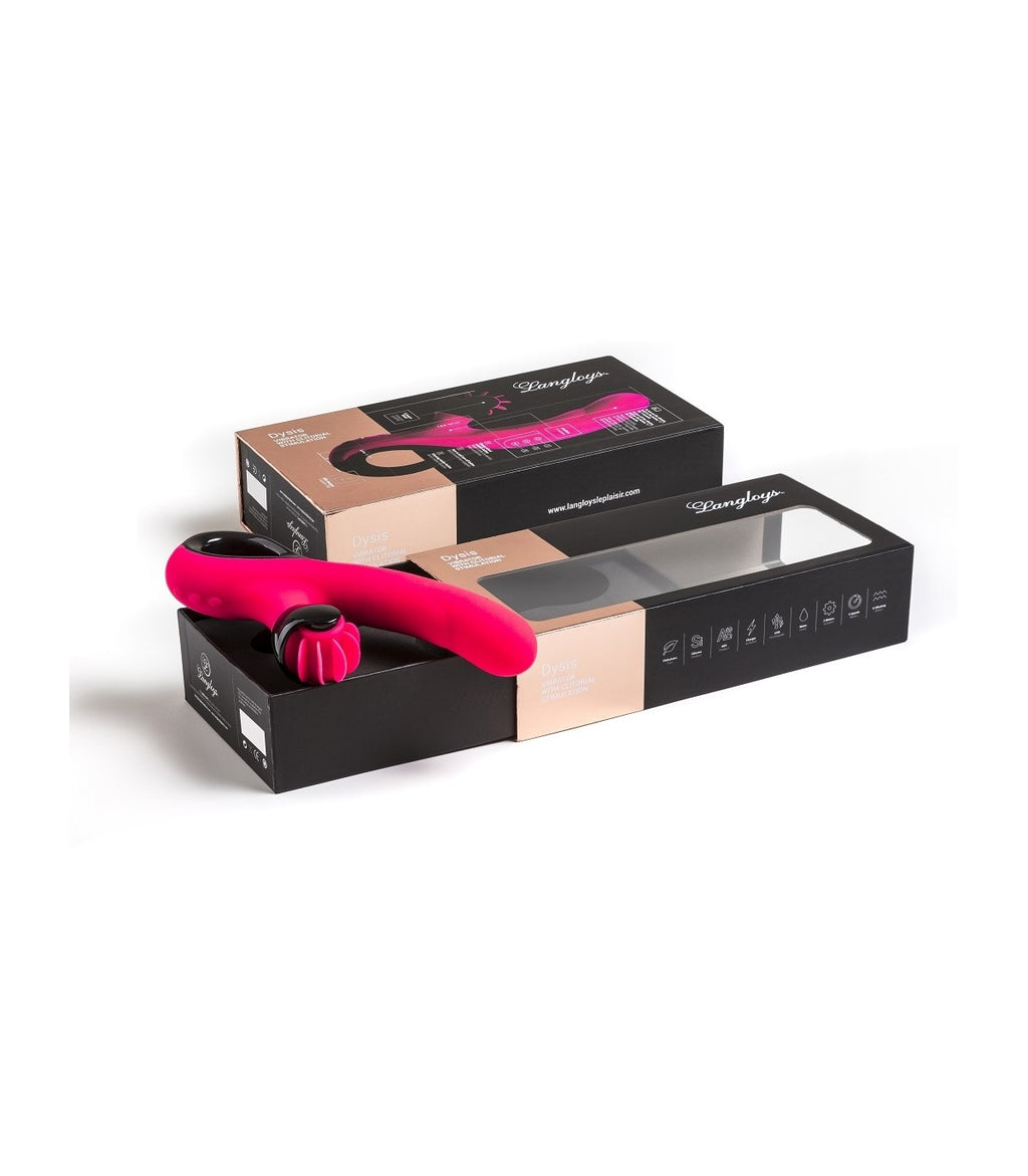 VIBRADOR VIOLETA DYSIS CON ESTIMULADOR CLITORAL