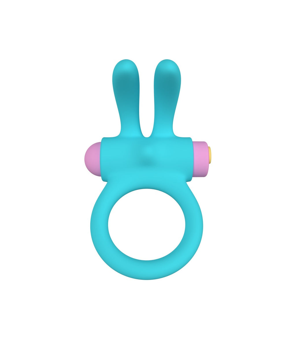 ANILLO VIBRADOR RINY CON CONTROLADOR USB DE SILICONA AZUL