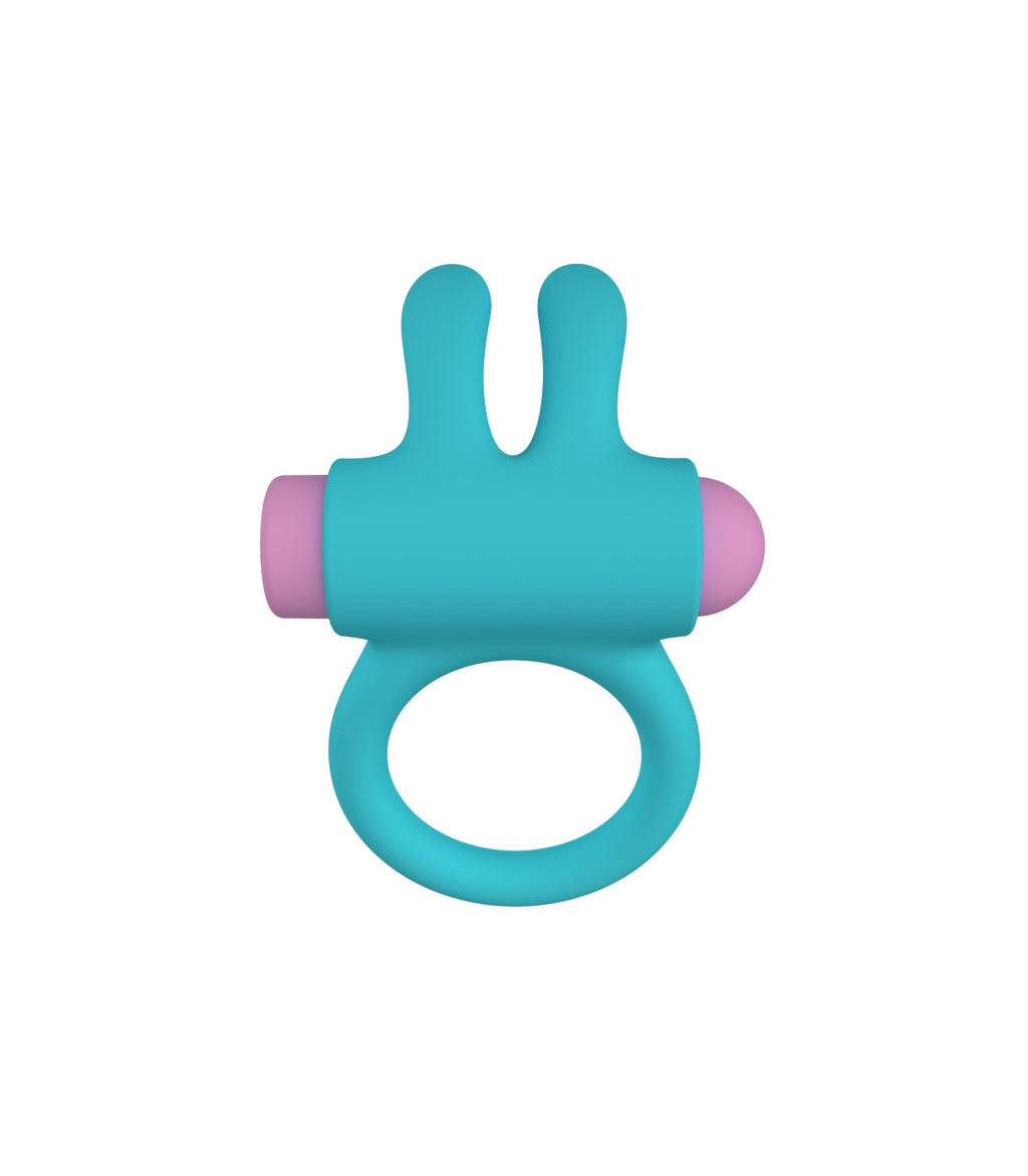 ANILLO VIBRADOR RINY CON CONTROLADOR USB DE SILICONA AZUL