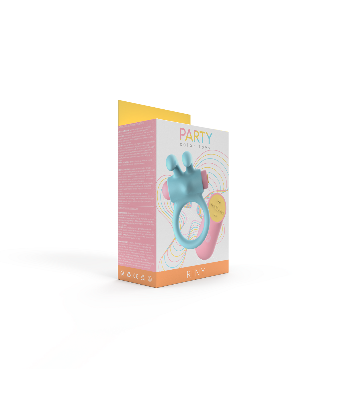 ANILLO VIBRADOR RINY CON CONTROLADOR USB DE SILICONA AZUL