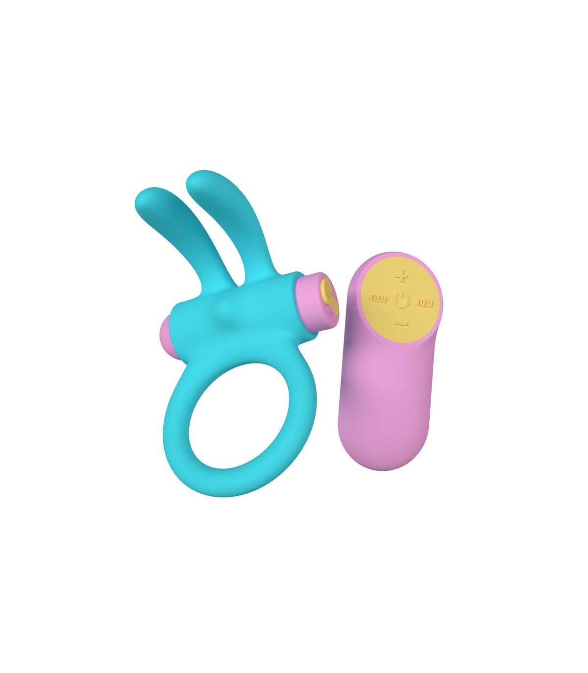 ANILLO VIBRADOR RINY CON CONTROLADOR USB DE SILICONA AZUL