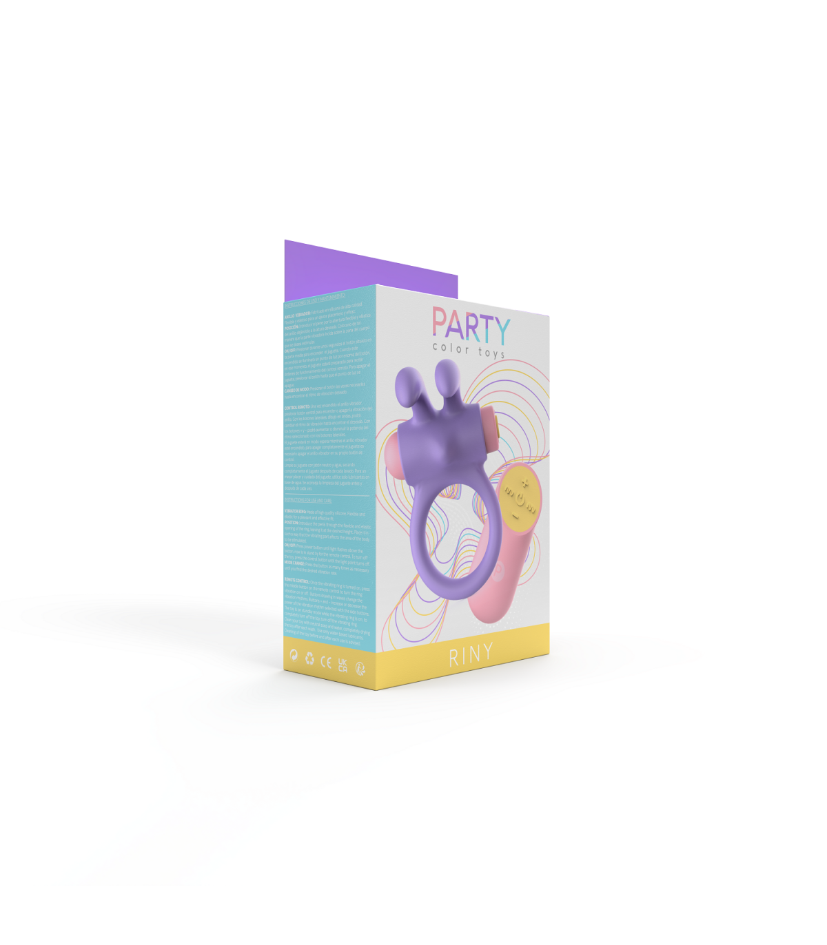 ANILLO VIBRADOR RINY CON CONTROLADOR USB DE SILICONA LILA