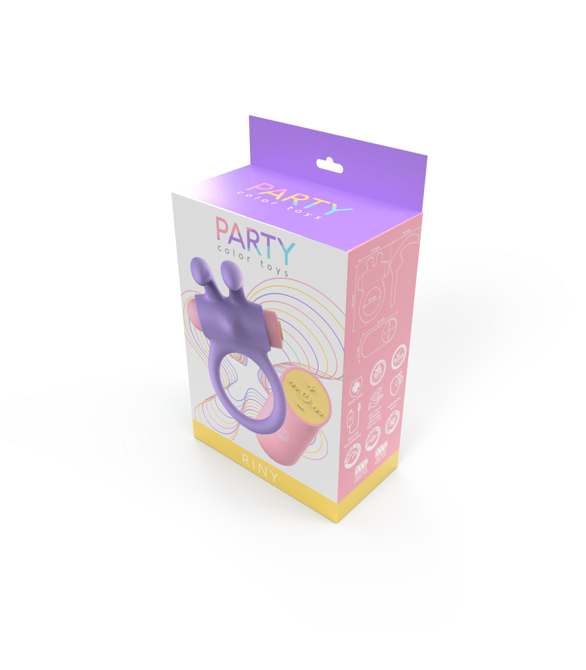 ANILLO VIBRADOR RINY CON CONTROLADOR USB DE SILICONA LILA
