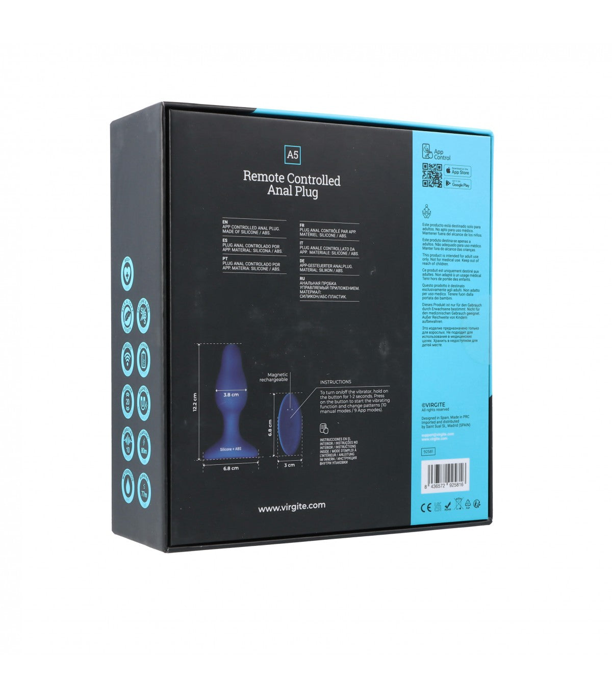 Plug anal a control remoto A5