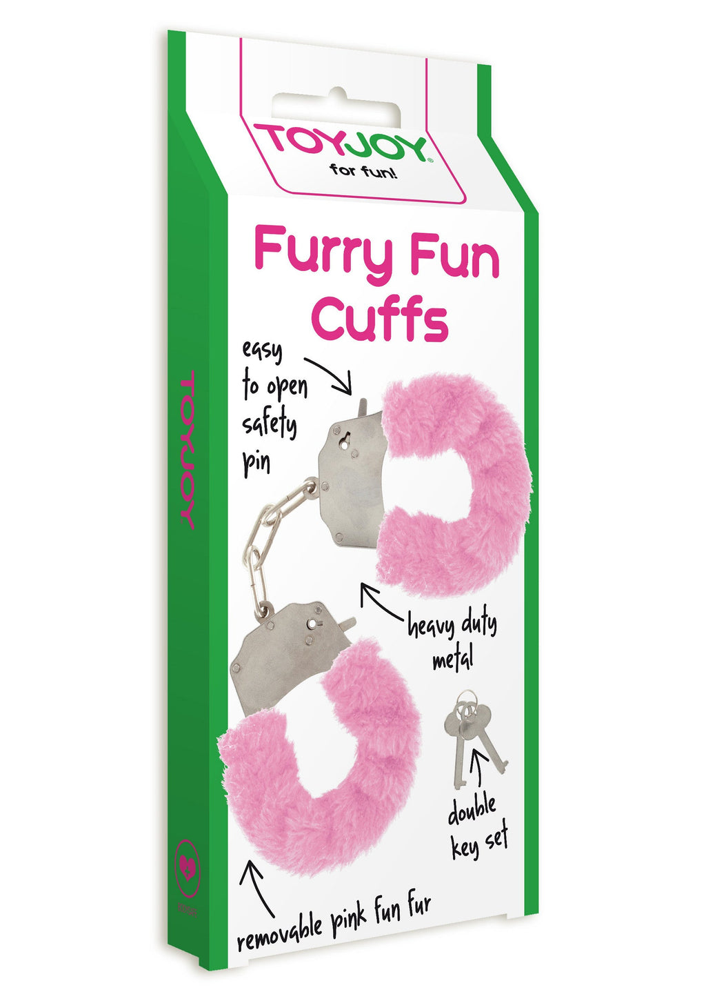 Puños peludos divertidos de color rosa