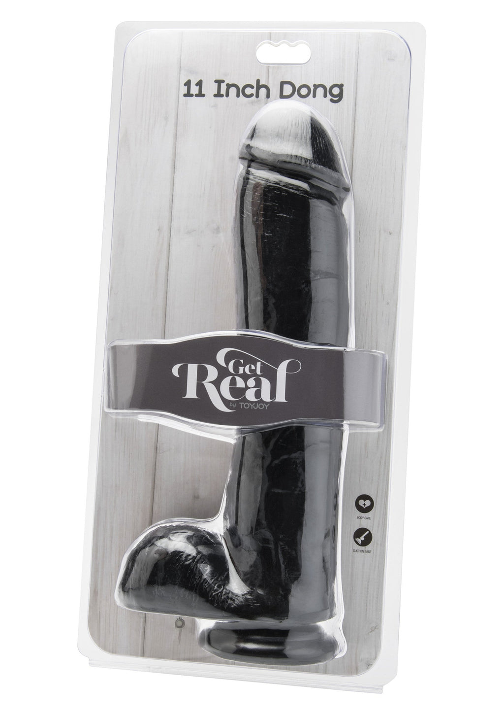 Dildo de PVC negro de 28 cm