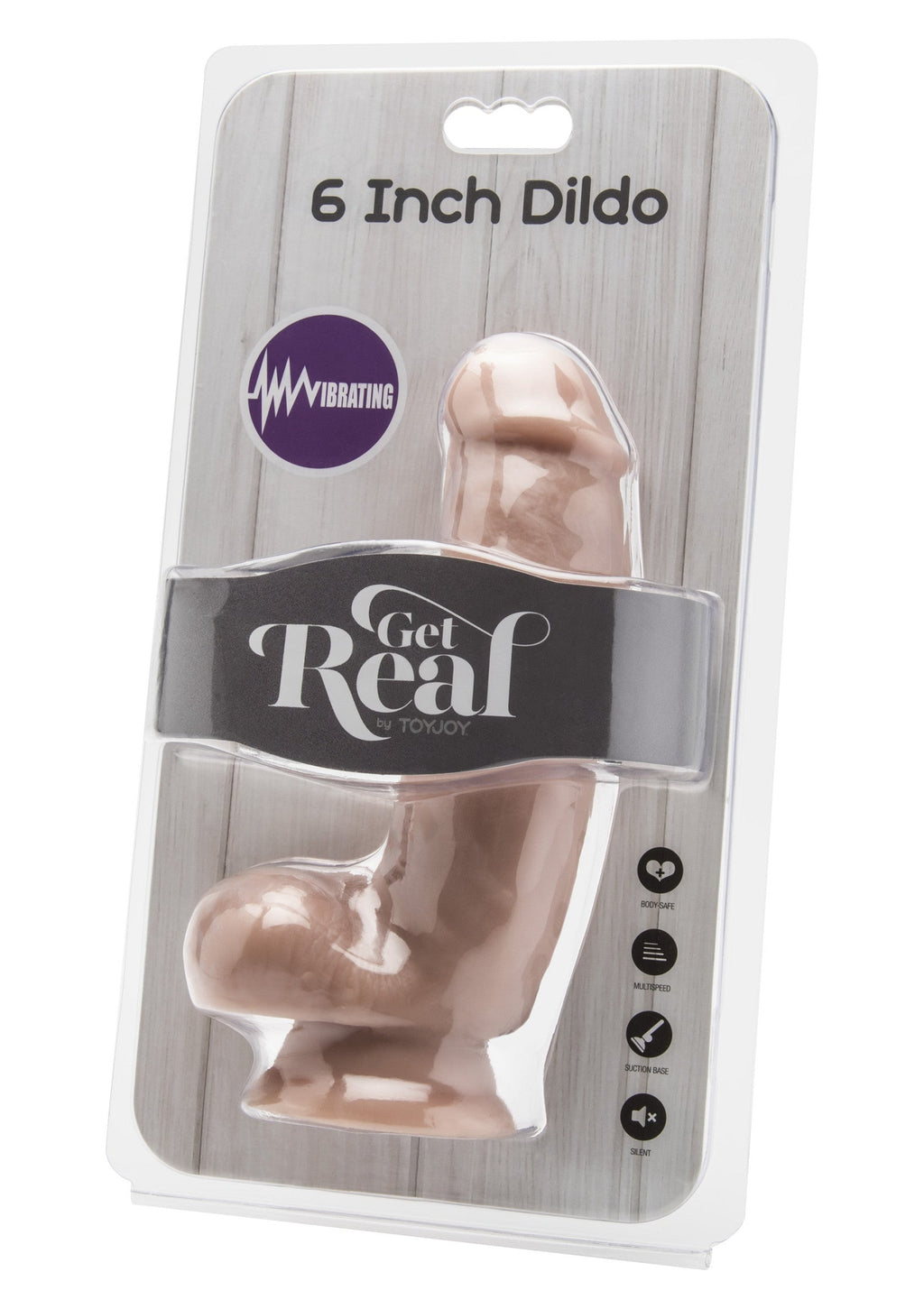 Dildo vibrador de PVC de 15 cm color piel