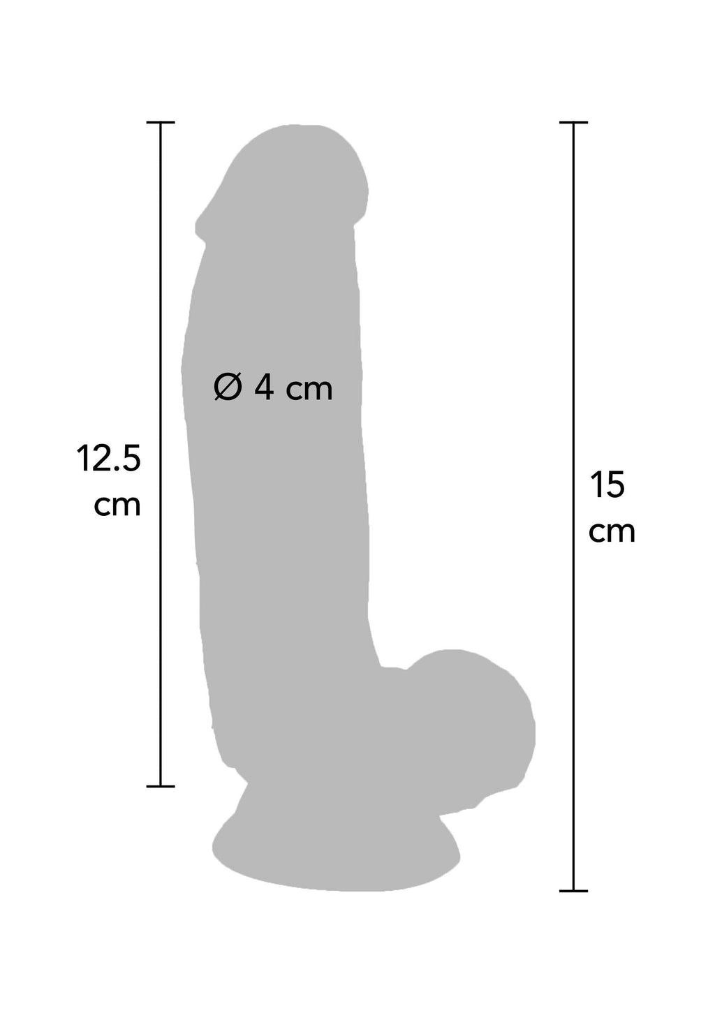 Dildo vibrador de PVC de 15 cm color piel