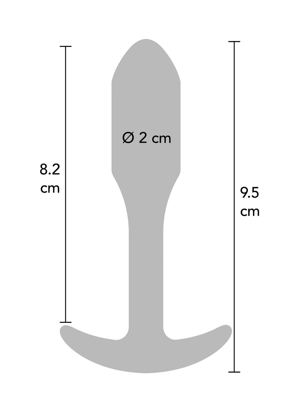 Tapón anal liso pequeño negro