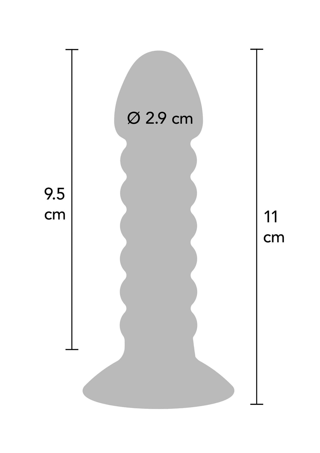 Tapón anal vibrador mediano negro