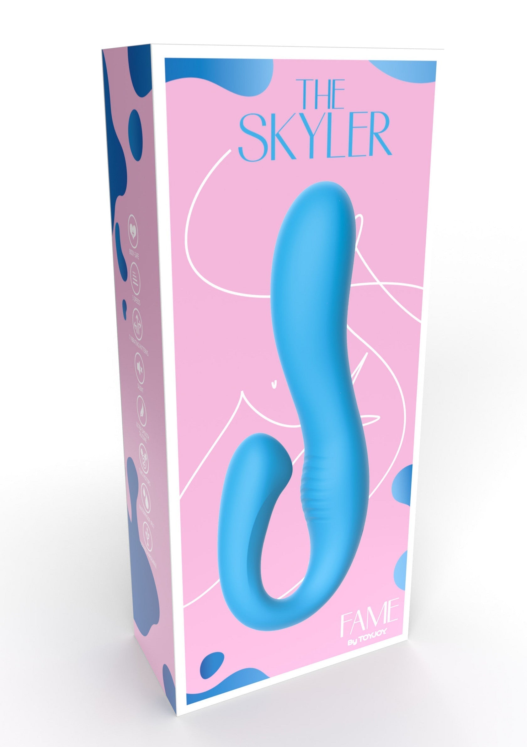 El vibrador Skyler Rabbit azul