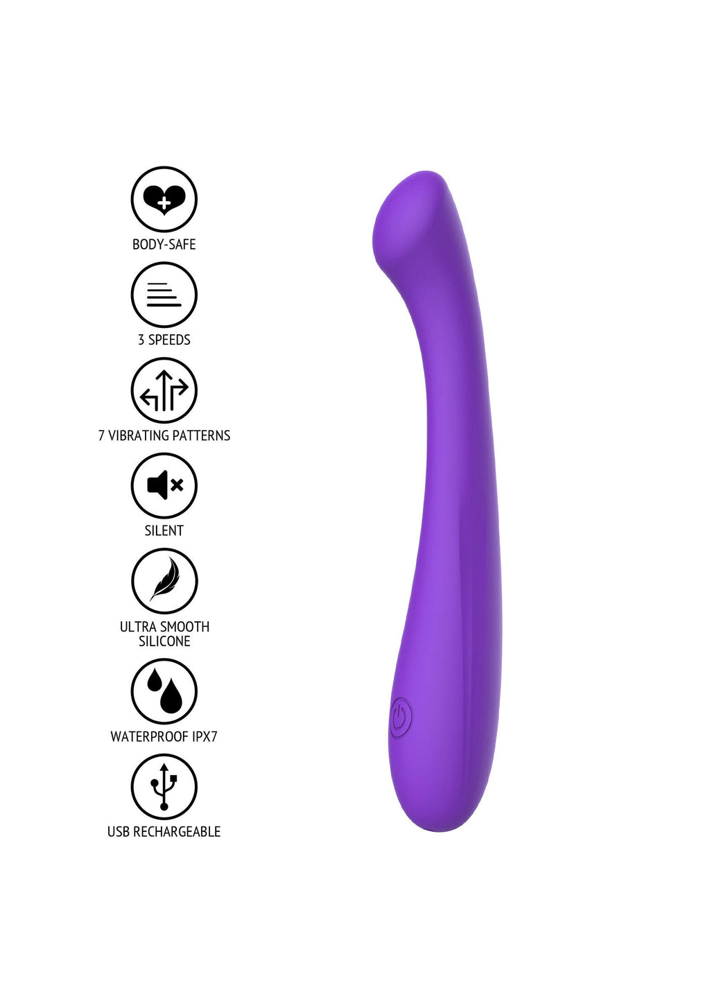 El vibrador Luna G-Spot morado
