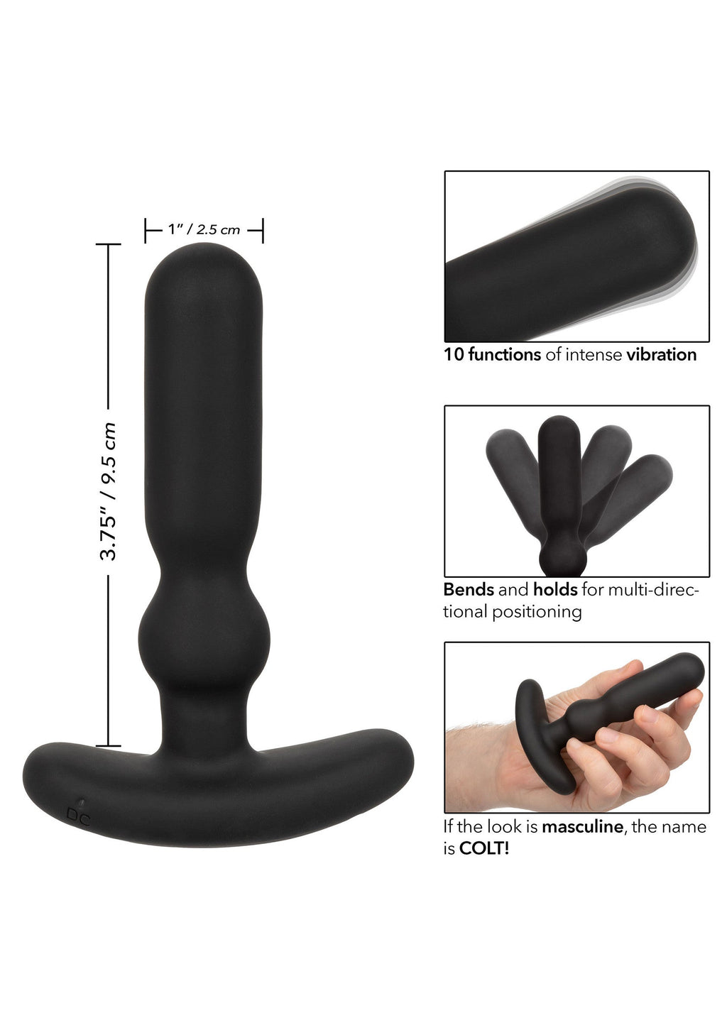 COLT Vibrador Anal T negro