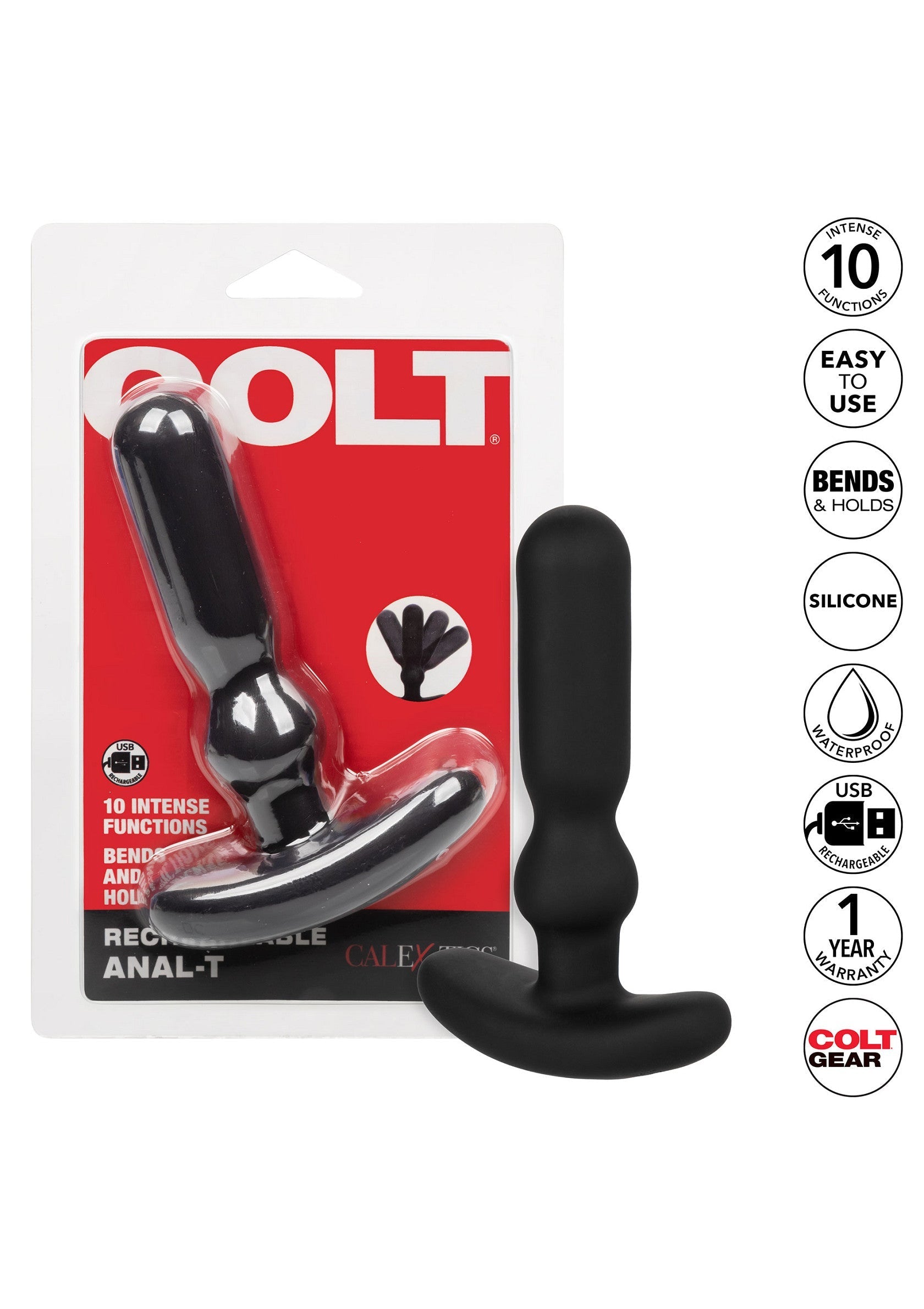 COLT Vibrador Anal T negro