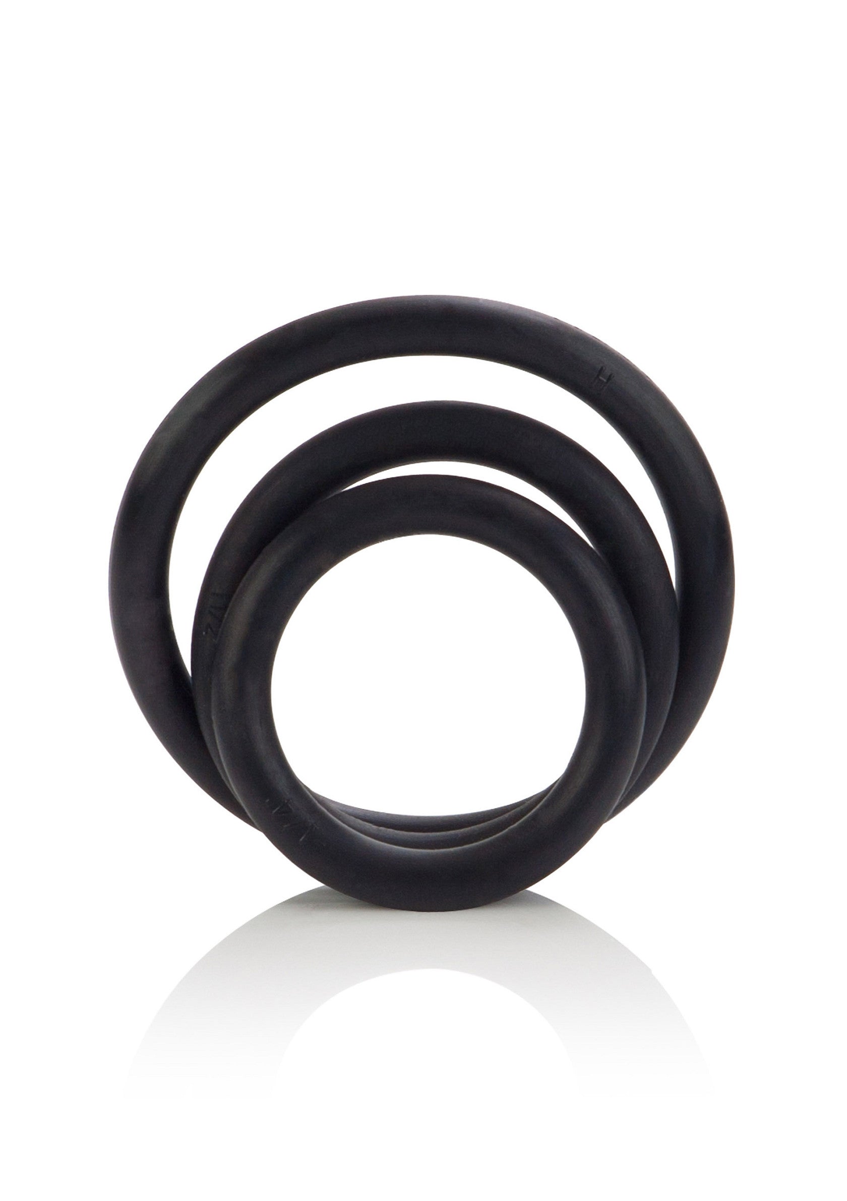 Set de 3 anillos de goma negros