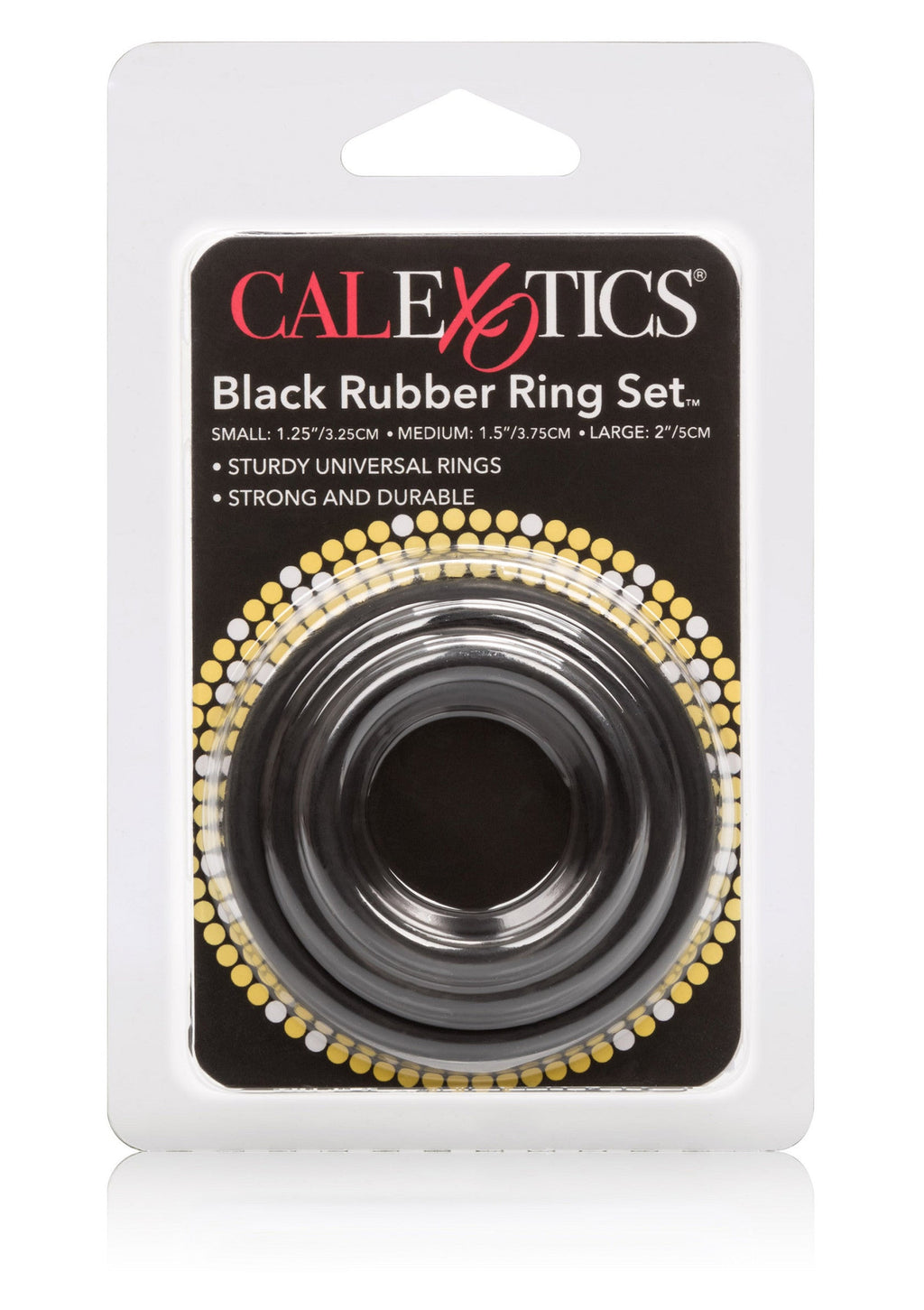 Set de 3 anillos de goma negros