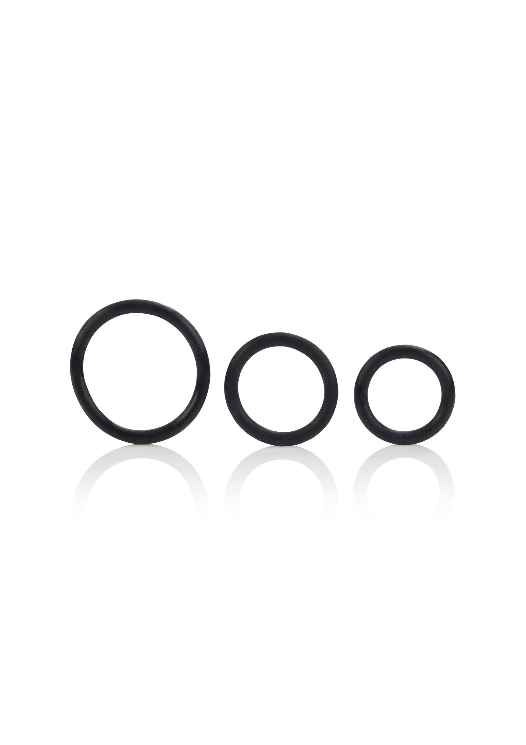 Set de 3 anillos de goma negros