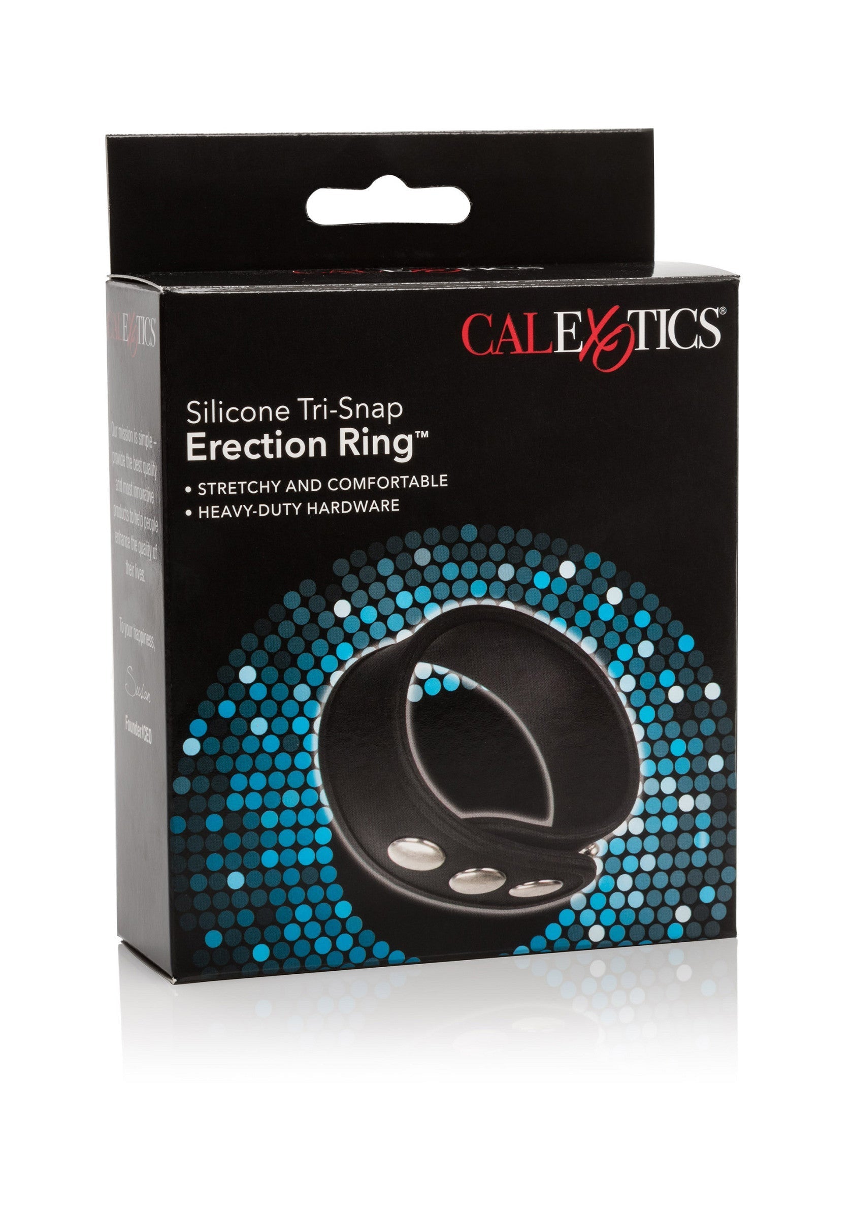 Anillo erector de silicona negro de 3 posiciones