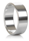 Anillo de aleación metálica extra grande plateado