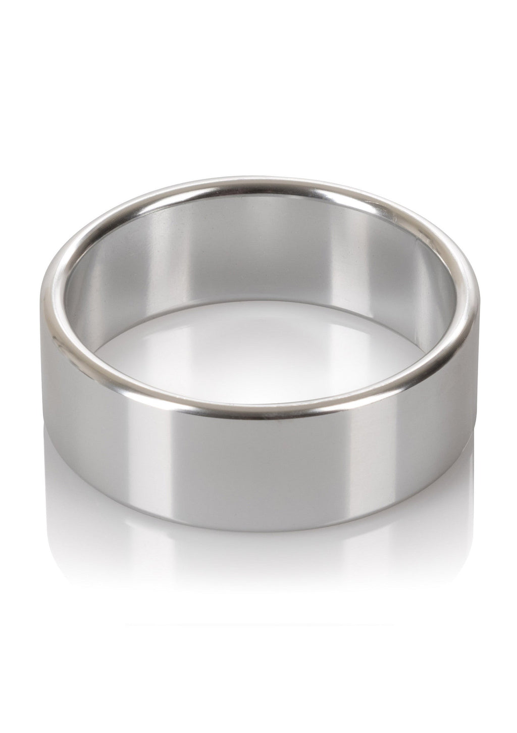 Anillo de aleación metálica extra grande plateado