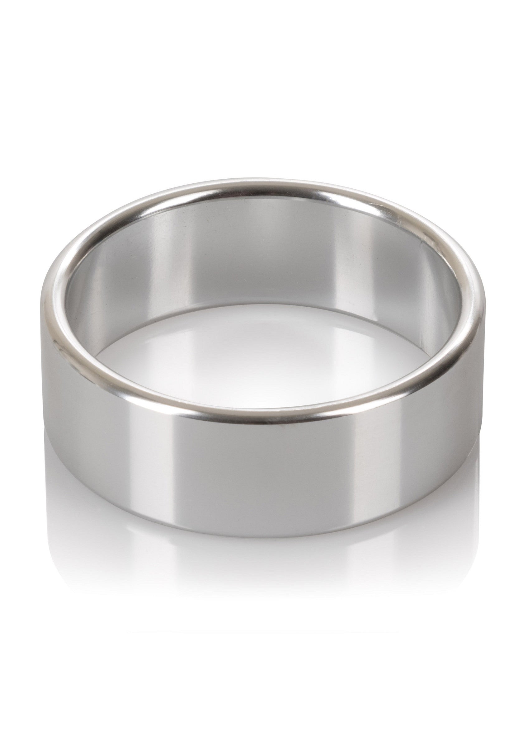 Anillo de aleación metálica extra grande plateado