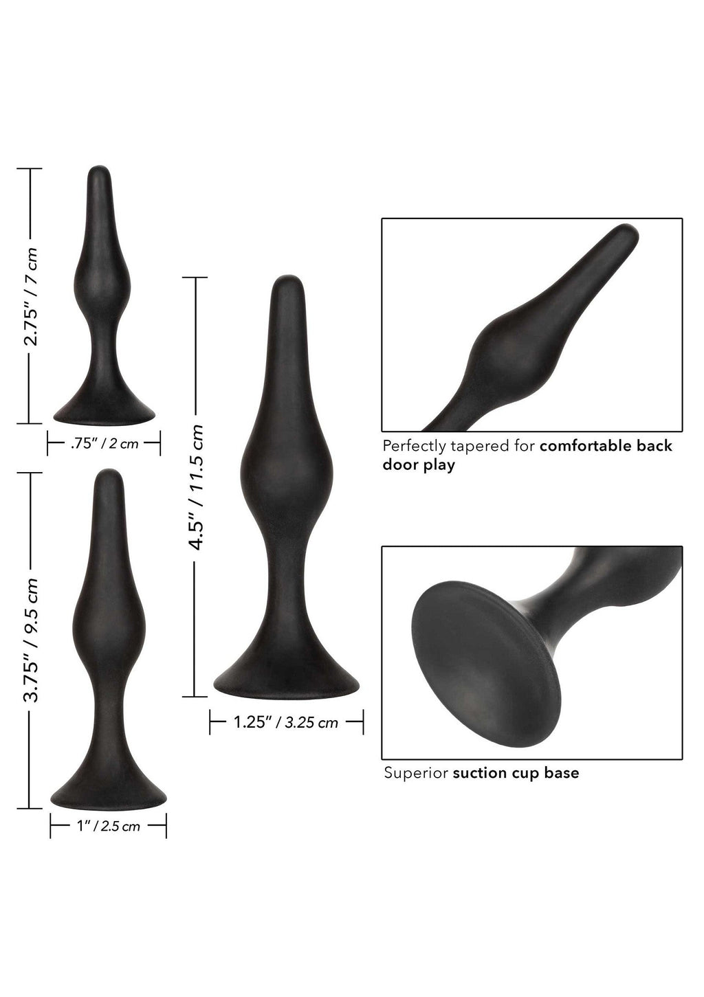 Kit de iniciación anal de silicona negra