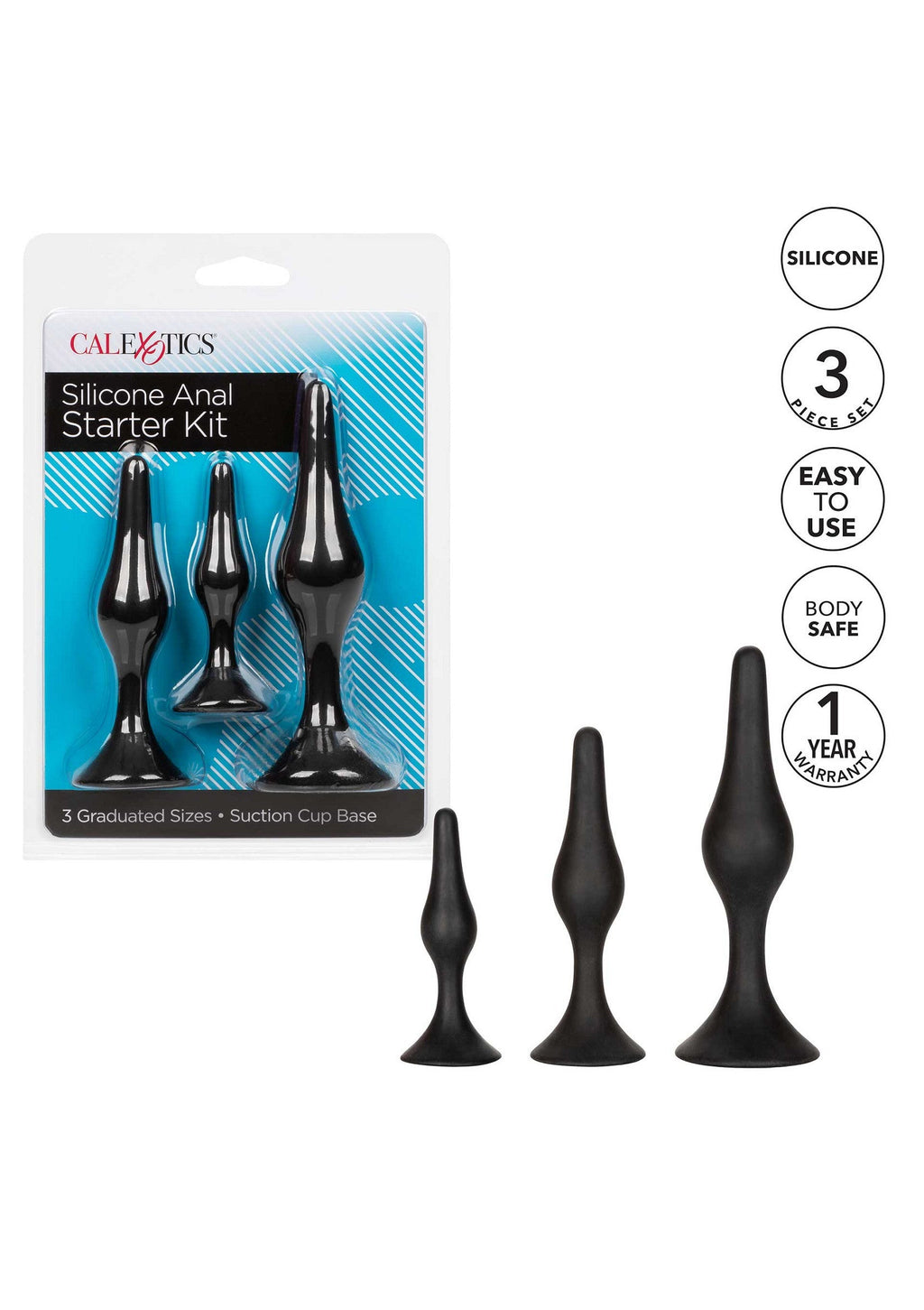 Kit de iniciación anal de silicona negra