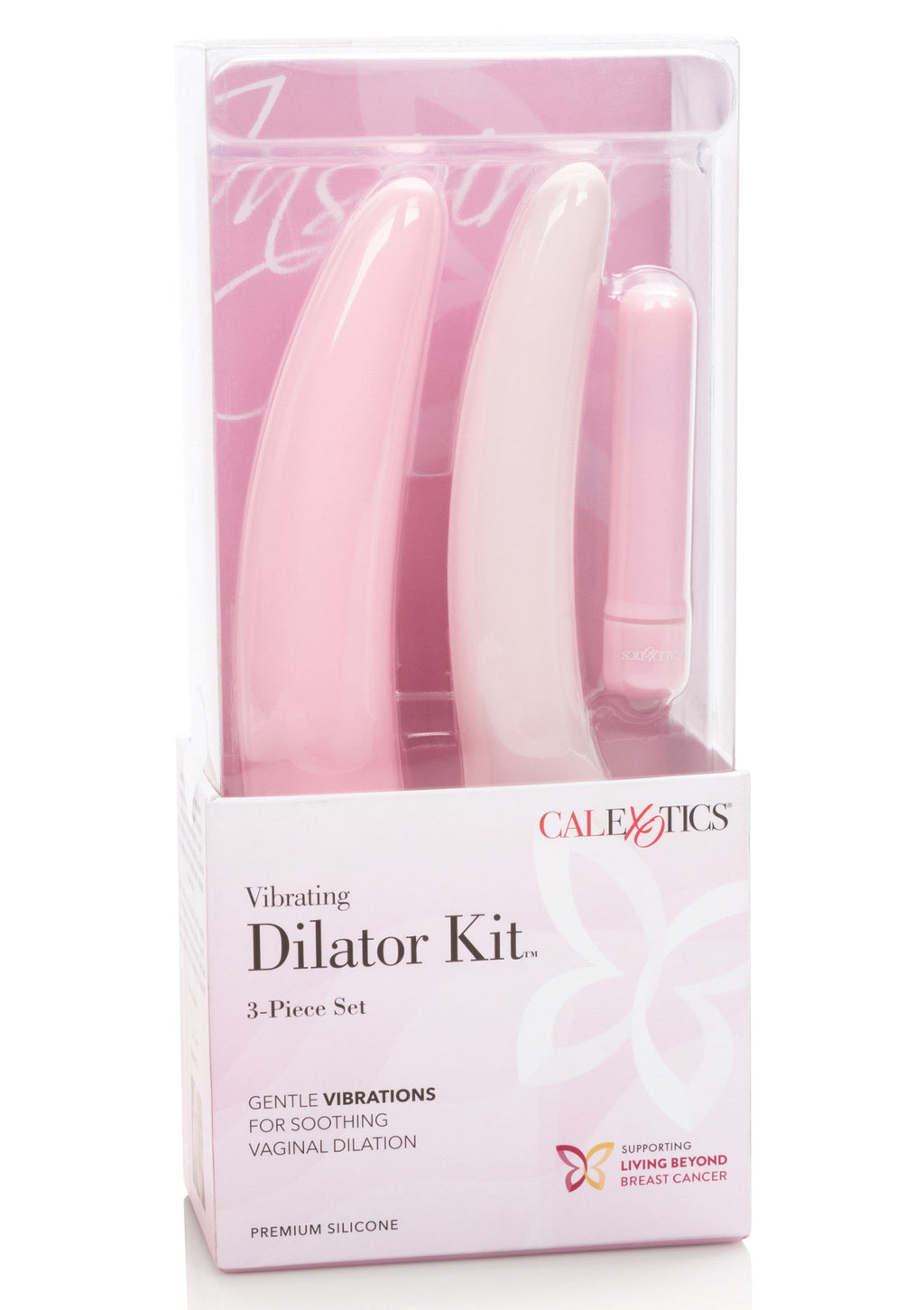 Set de dilatadores vibratorios 3 piezas rosa
