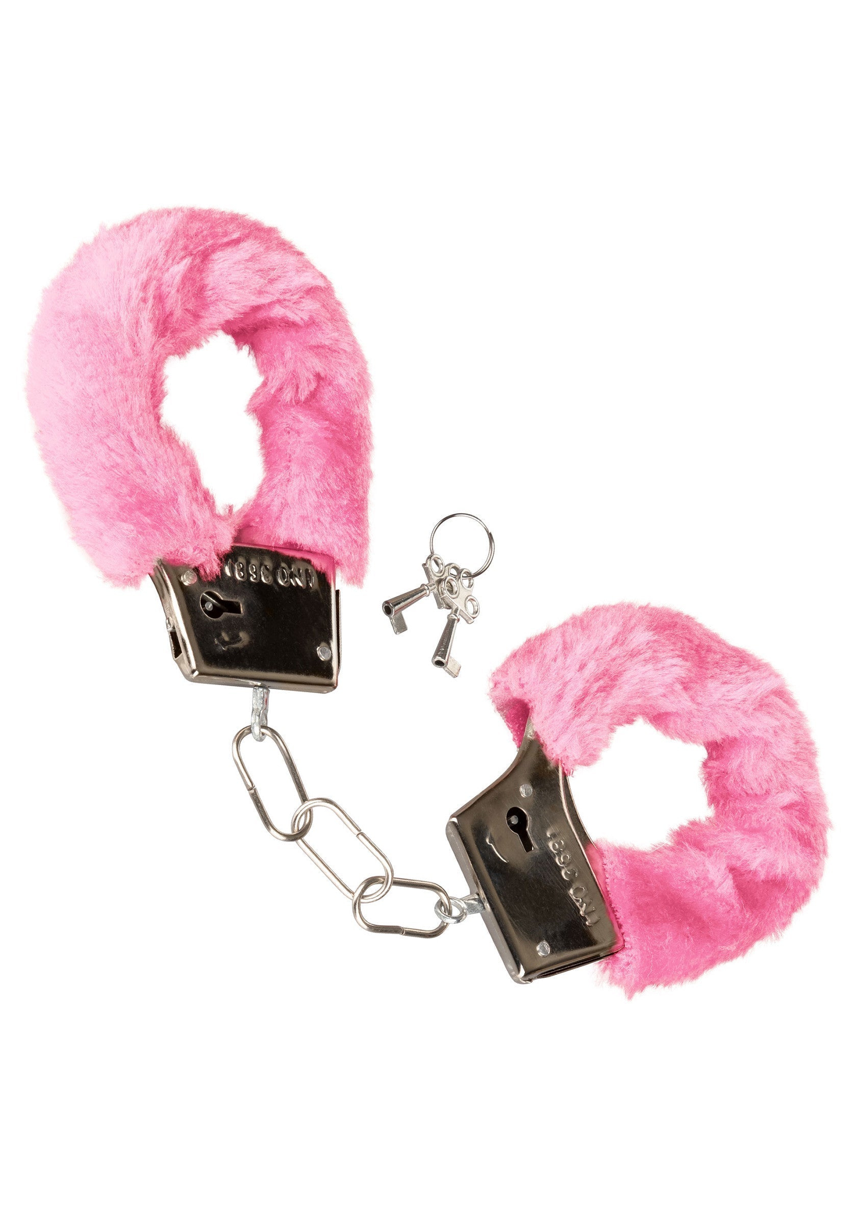 Muñequeras peludas y divertidas de color rosa