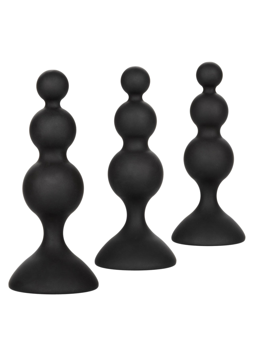 Kit anal con perlas de silicona negras